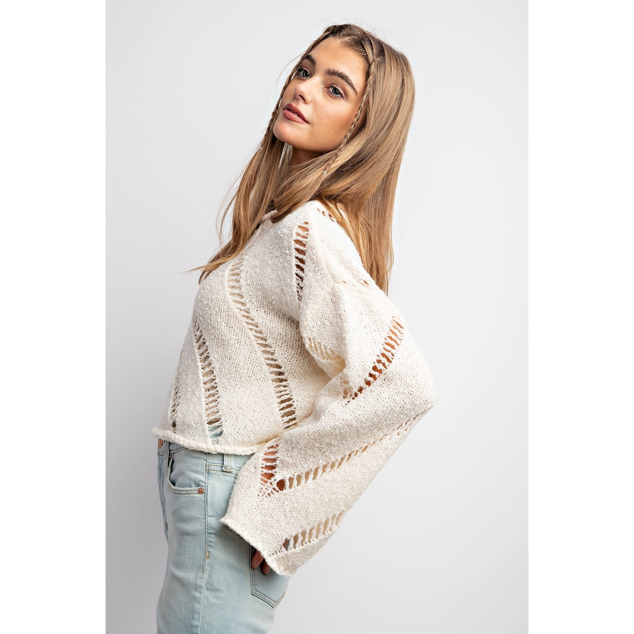 Peace Out Knit Crop Top
