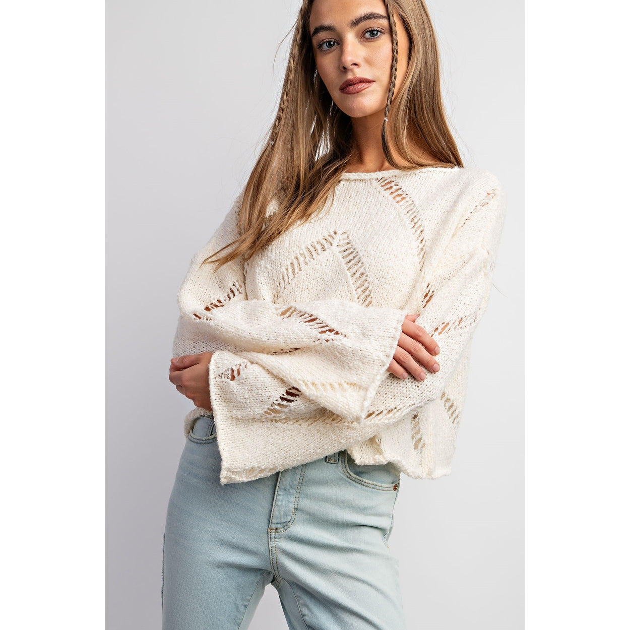 Peace Out Knit Crop Top