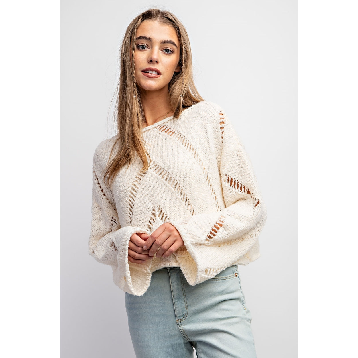 Peace Out Knit Crop Top