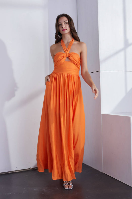 Sunkist Halter Maxi