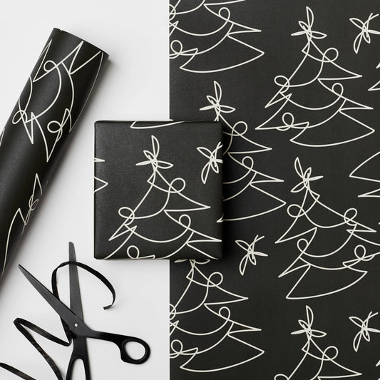 Tree Lines Wrap Black