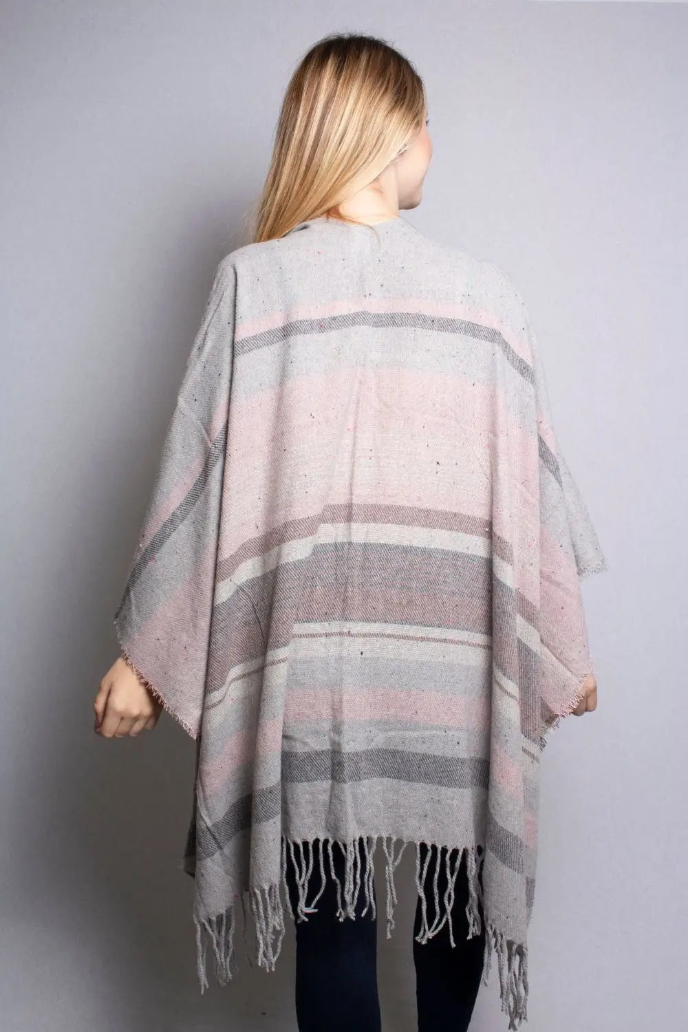 The Drape Plaid Poncho- Multiple Colors